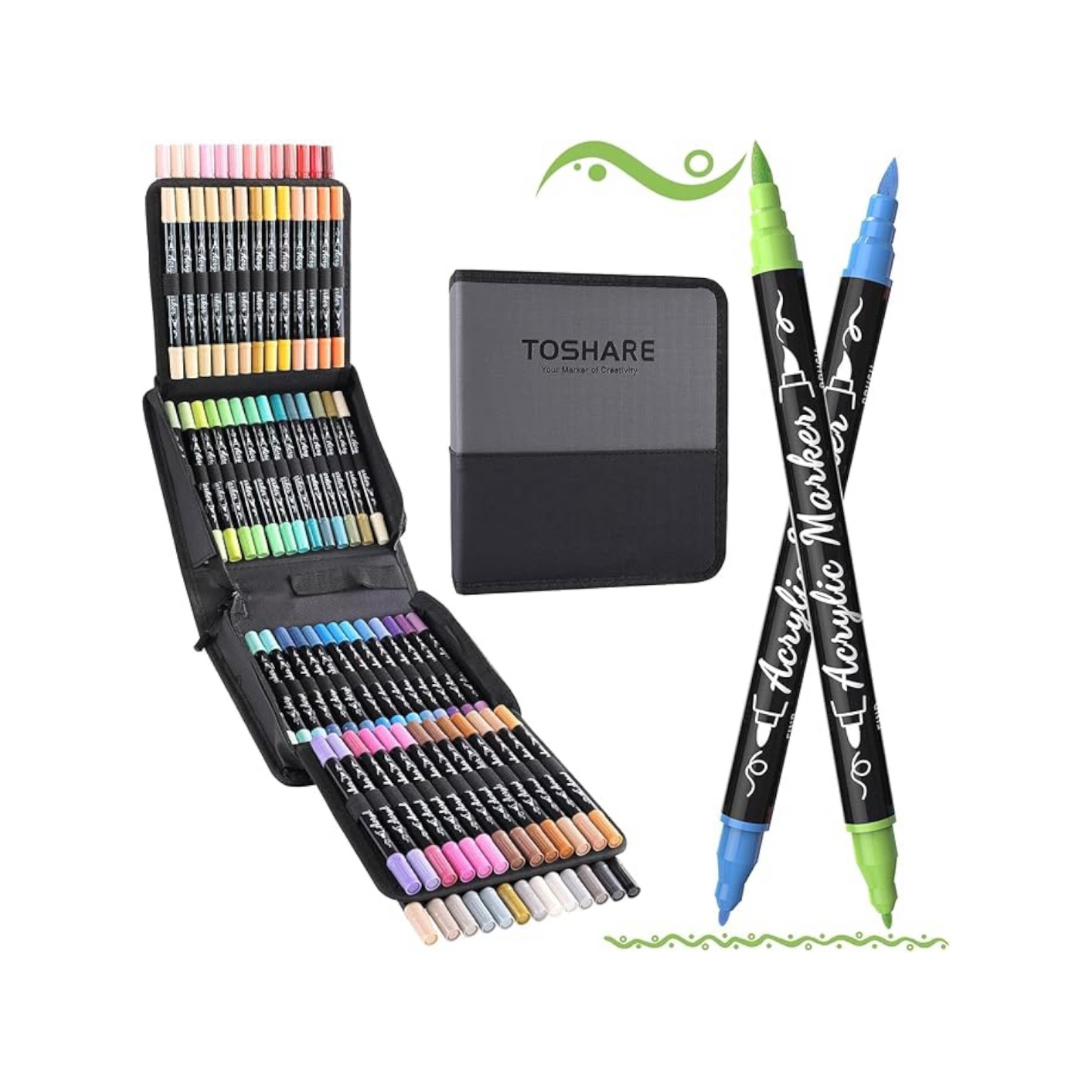 Brush Pens Dual Brush Fine Tip Drawing Pens  Pack of 100