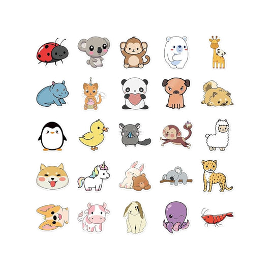 25 Pcs Cute Animal Stickers