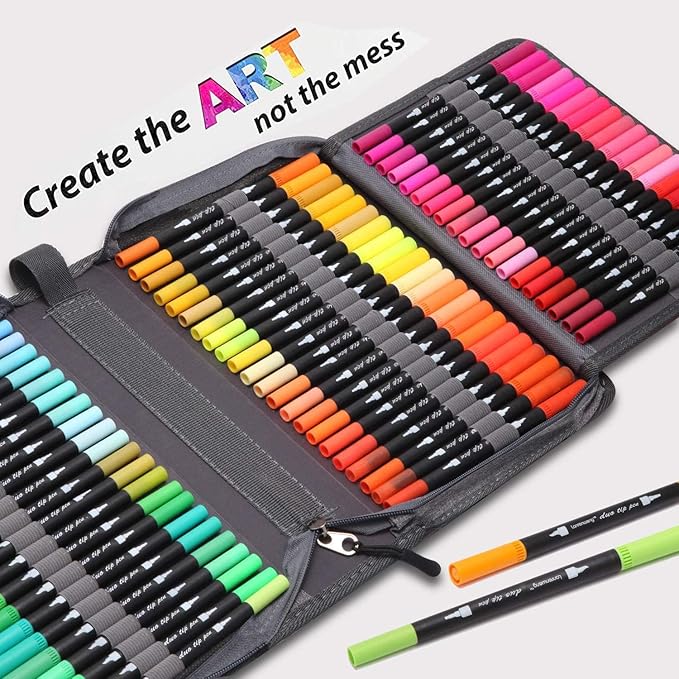 Fine Tip Drawing Pens Water-Based Coloring Markers