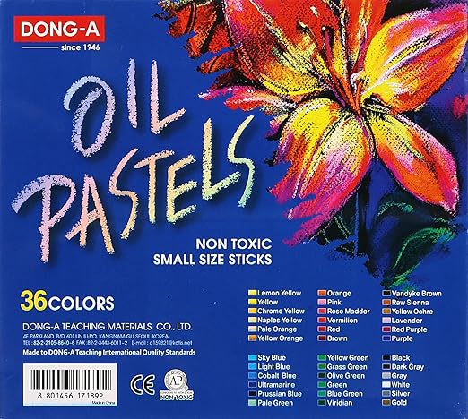 Dong-A Short Oil Pastel Set, 36 Colors