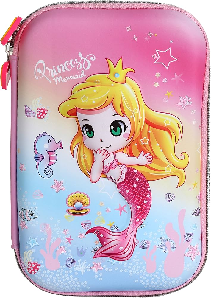 3D Pencil Case Large Mermaid 3
