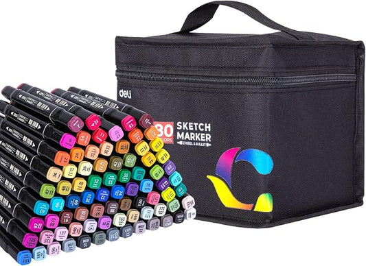 80 Deli Double Tip Sketch Marker, Regular, No. 70806