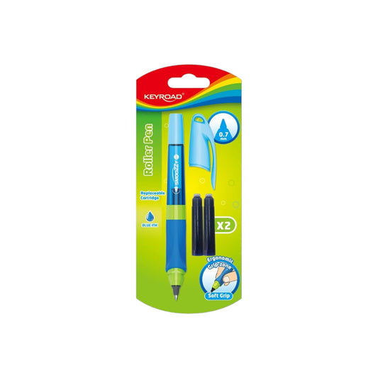 Blue Smooth Roller Ink Pen 0.7 mm - Keyroad + 2 Ink Tubes
