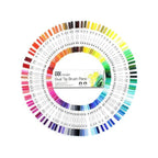 Mumoo Bear Colouring Pens, 100 Colours Art Watercolour Brush Pens Tip and Fine Tip