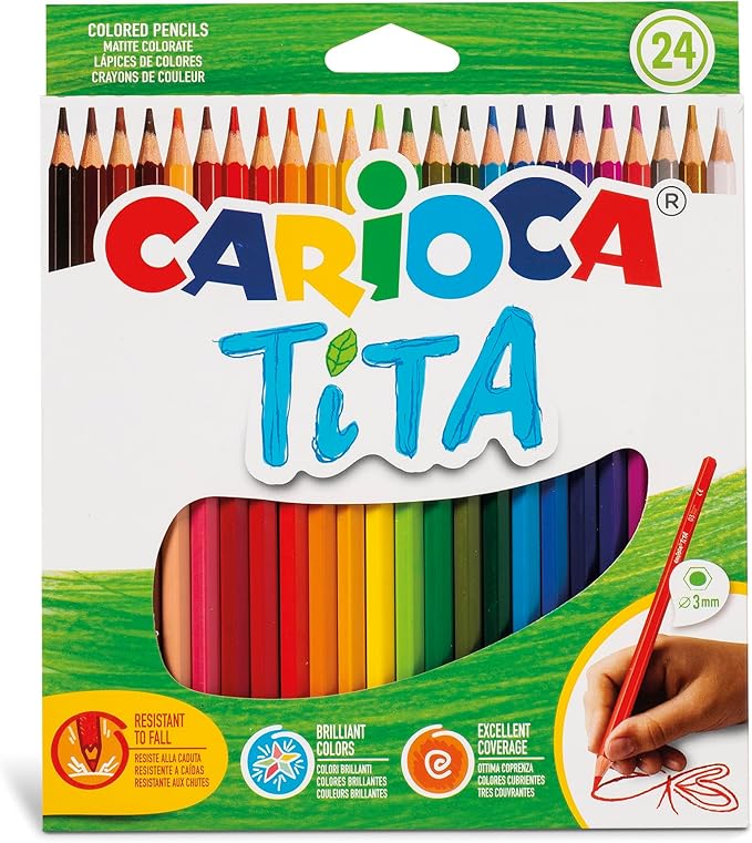 Carioca 42897 Tita Erasable Colouring Pencil (Pack of 12)