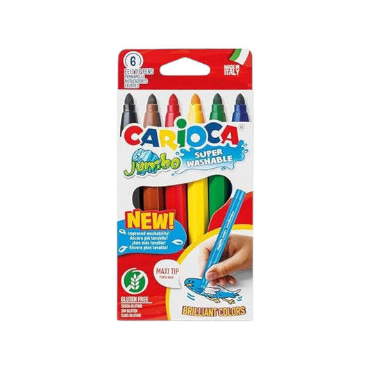 Carioca Jumbo Extra Fat - Multicoloured, Pack of 6