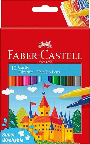 12 Fibre-Tip Colour Markers