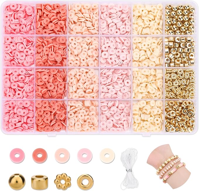 2780pcs Beads Bracelet Making Kit, Spacer Beads with Storage Box