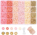 2780pcs Beads Bracelet Making Kit, Spacer Beads with Storage Box