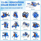 STEM 13-in-1 Solar Robot Building Science Kit Blue