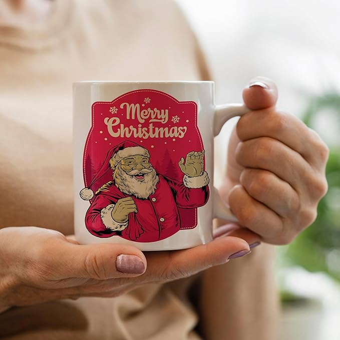 Santa Claus Printed Ceramic Christmas Mug