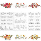 26pcs Set of Soluble Self-Adhesive Embroidery Patterns, Paper for Appliqué and Hand Embroidery