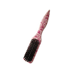 Elite Stationery House pink slick back hair brush with bow pattern and black bristles for sleek styling