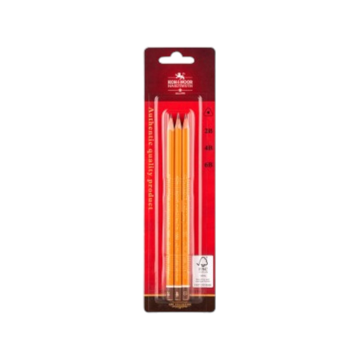 KOH-I-NOOR 1580 GRAPHITE PENCILS - Set of 3 (H-HB-B)