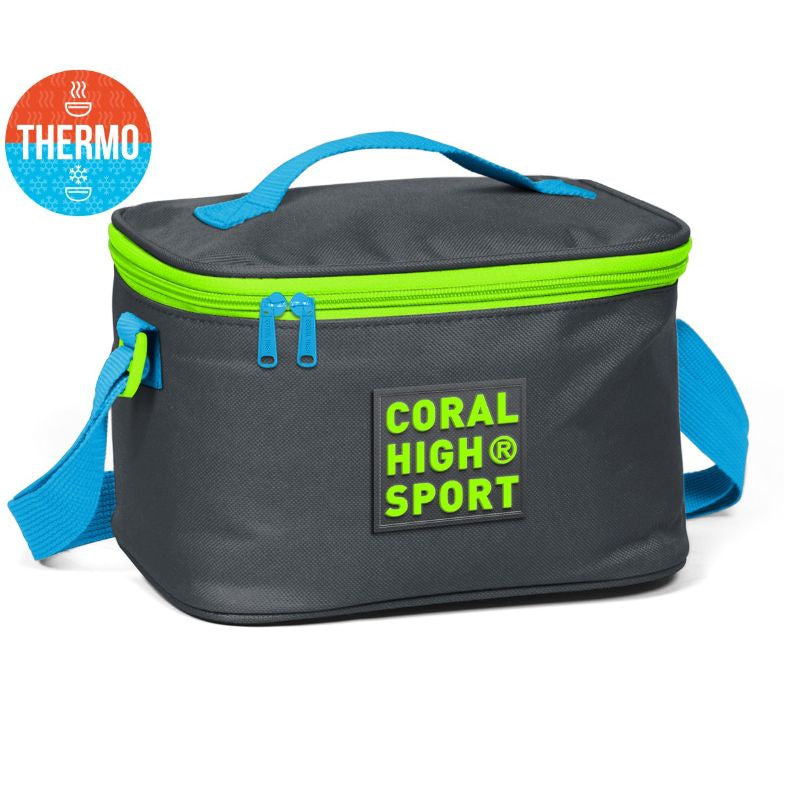 Coral High Sport Thermal Lunch Bag - Navy Blue Neon Orange