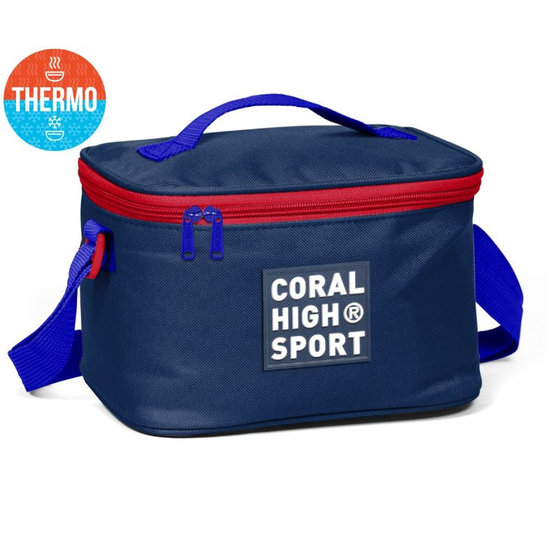 Coral High Sport Thermal Lunch Bag - Navy Blue Neon Orange