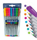 Pensan 1003-8, 1.0 mm. Ballpoint Pen – Set of 8 Colored Pens