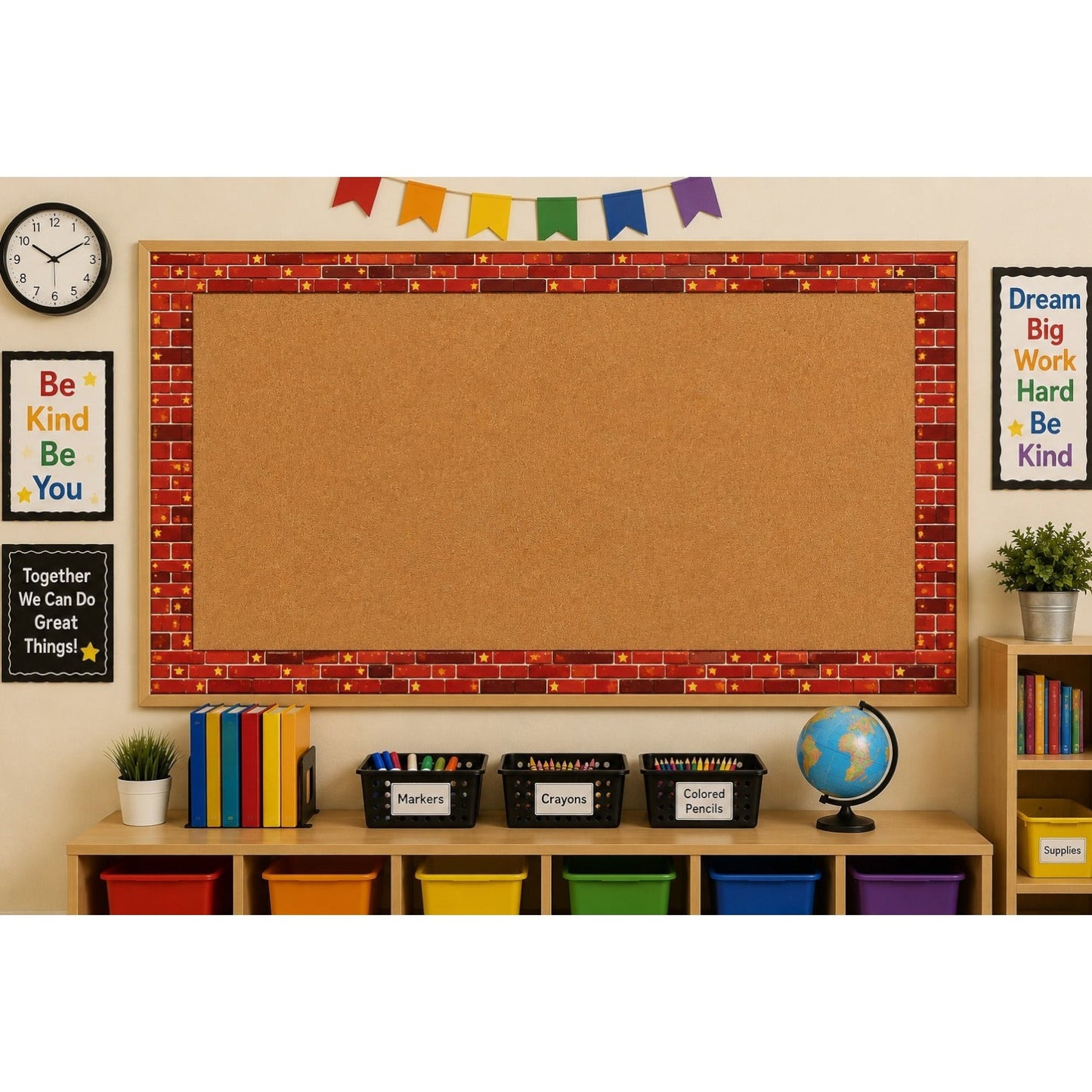 Brick Wall Bulletin Board Border - Pack of 12 ( 8 m )