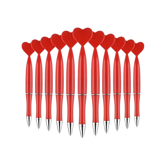 Heart-Shaped Ballpoint Pen Set - 1 Pens, 2 Refills