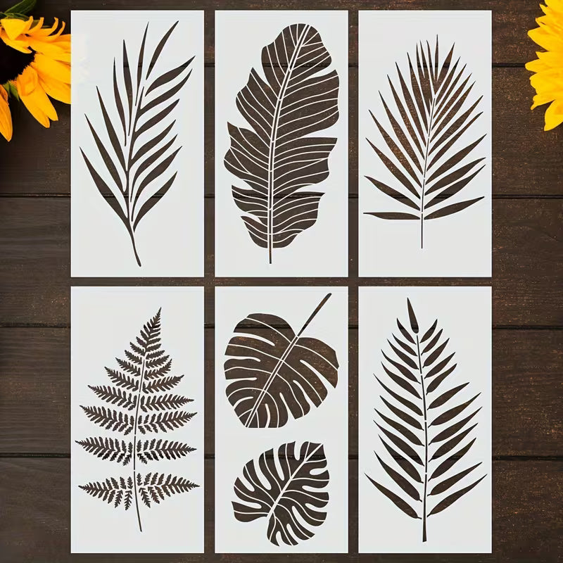 6pcs of Tropical Plant Leaf Series Print