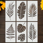 6pcs of Tropical Plant Leaf Series Print