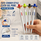 Cute Cowboy-Style Click Gel Pens, Black Ink