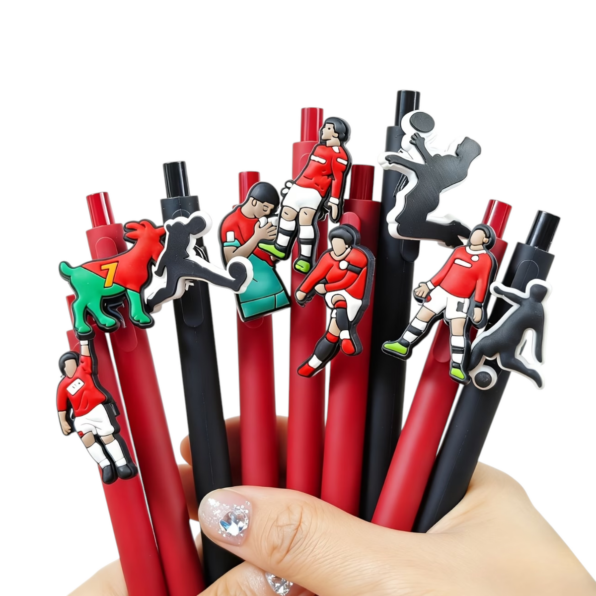 Football Sports Series Retractable Ballpoint Pens with Black Ink