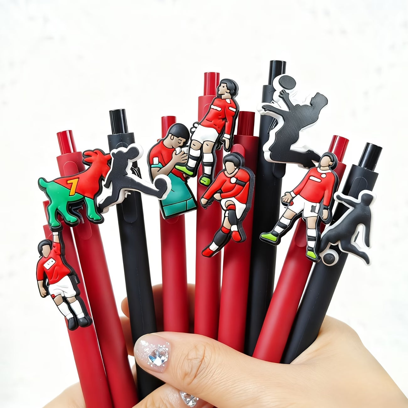 Football Sports Series Retractable Ballpoint Pens with Black Ink