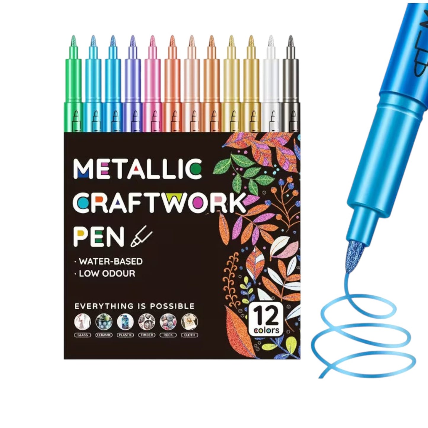12/24/36pcs Metallic Acrylic Markers