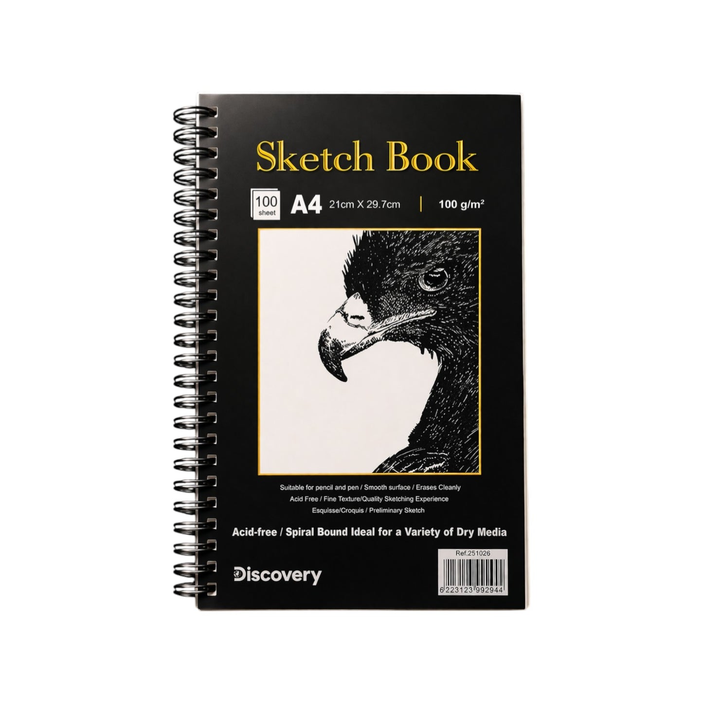 Sketch Book for Kids, Adult, Side Spiral Bound Drawing Paper Pad 100 Sheets