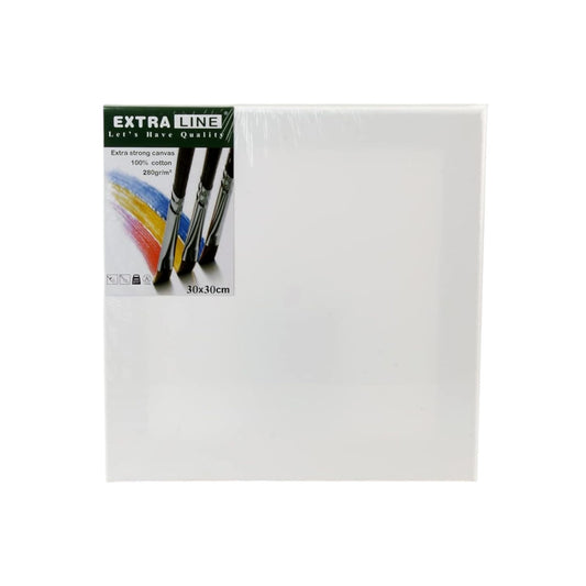 Natural Cotton Canvas Chassis, White 380 g 30 * 30 cm - Extra Line RF-02