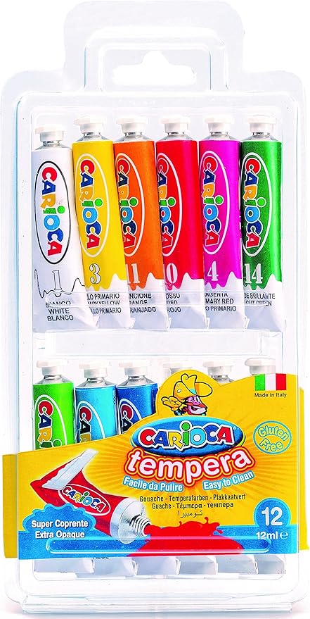 Carioca tempera gouache 12 ml - ko116, set of 12 pieces, multi color