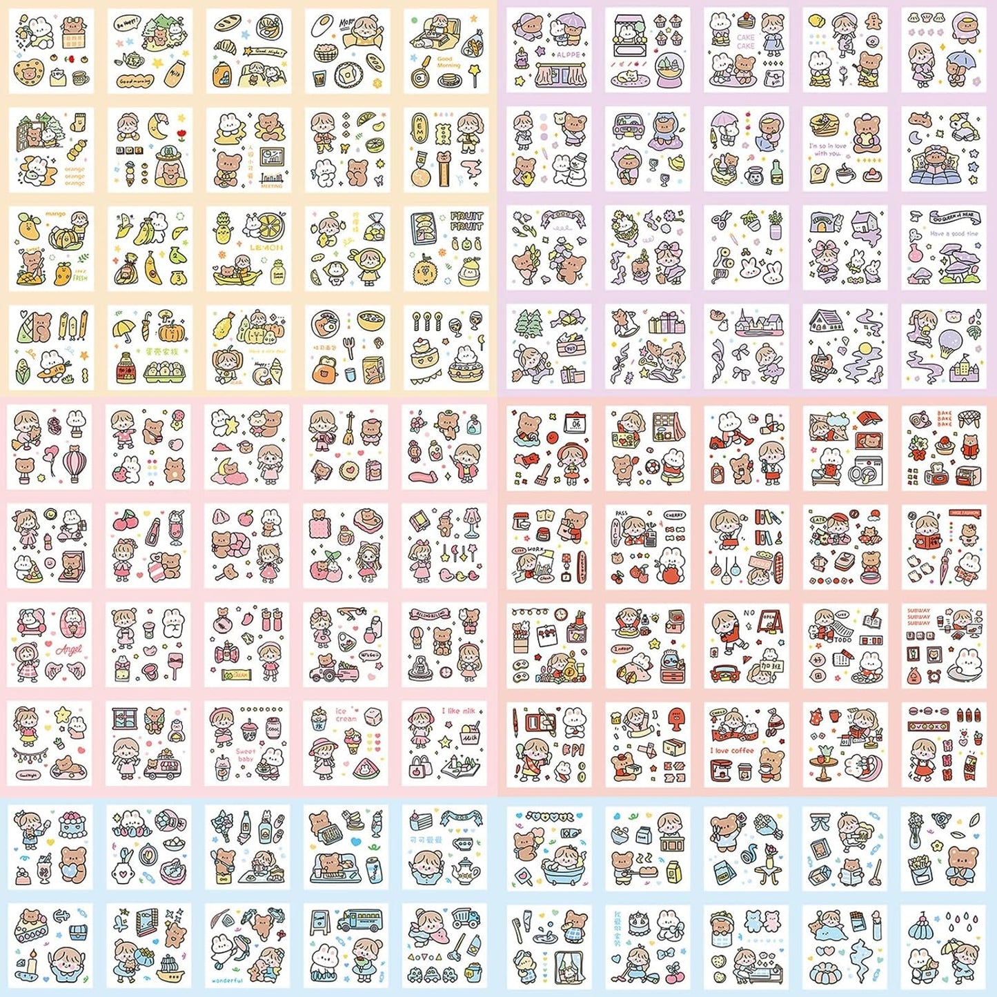 18 Squared Sticker Sheets