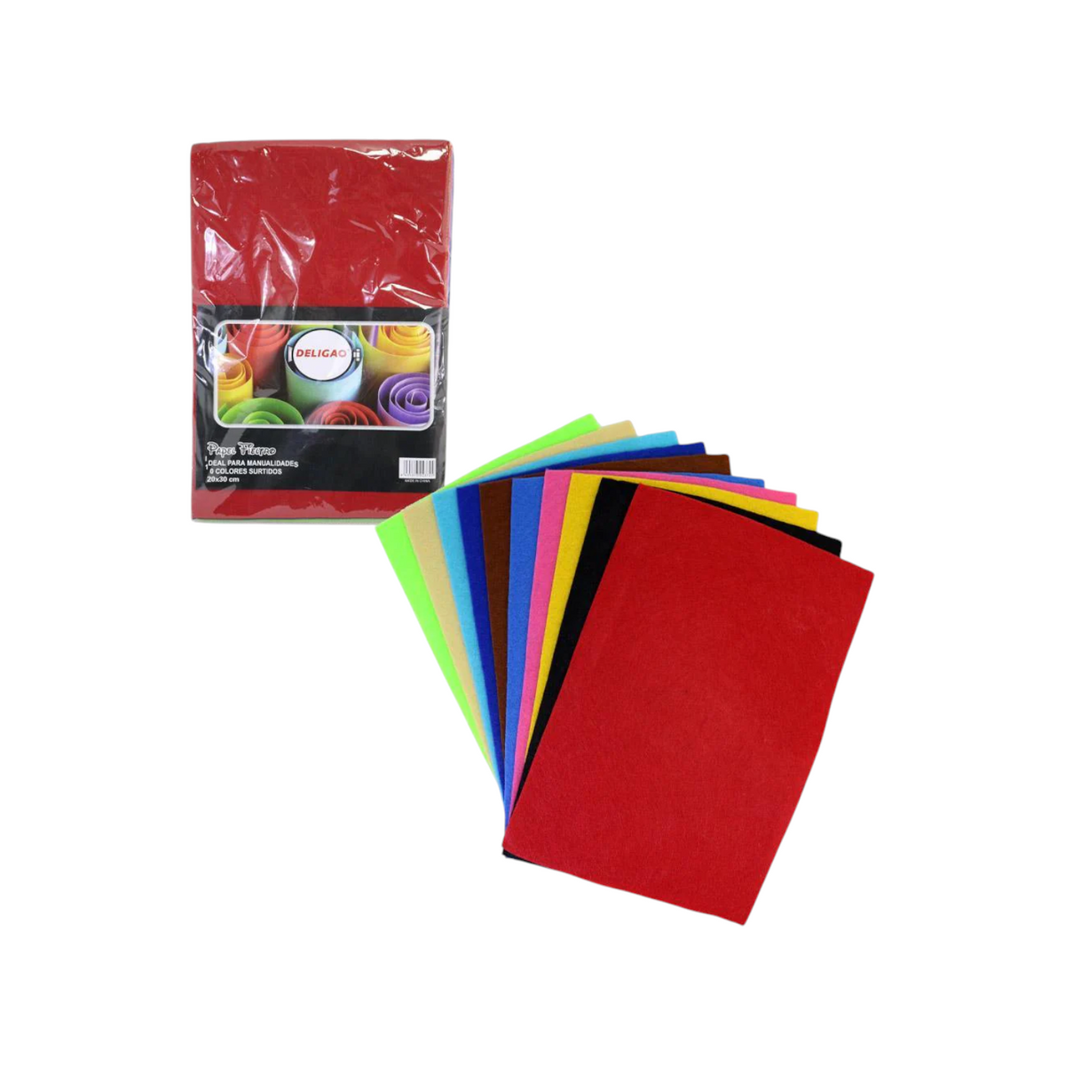 A4 DIY Felt Sheets-2mm-10pcs-Multicolor