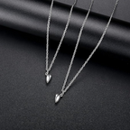 Matching Necklaces for Couples Best Friends Silver Heart