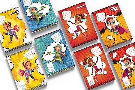 60  Sheets  Big Squares  Mintra Notebook  ( Superheroes )