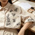 12pcs Water-soluble Embroidery Self-adhesive Stickers, Designed for Embroidery Beginners!