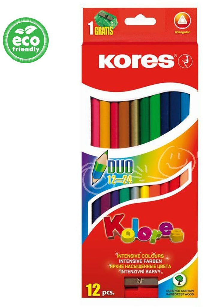 Colors Duo Triangular 12 Color Pencils