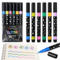 Double Line Outline Pen, Self-Outline Metallic Markers, 6 Colors