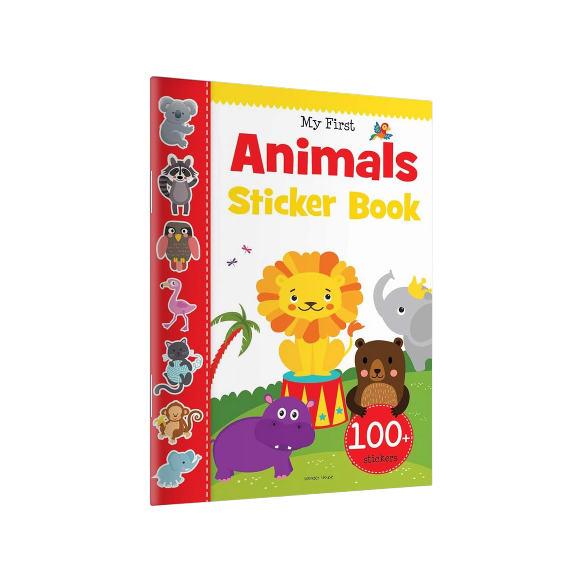 Elite Stationery House My First Animals Sticker Book featuring colourful cartoon animal illustrations and 100 stickers