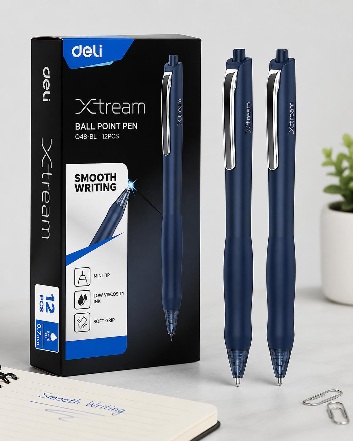 Deli Xtream Ball Point Pen (Q48-BL)