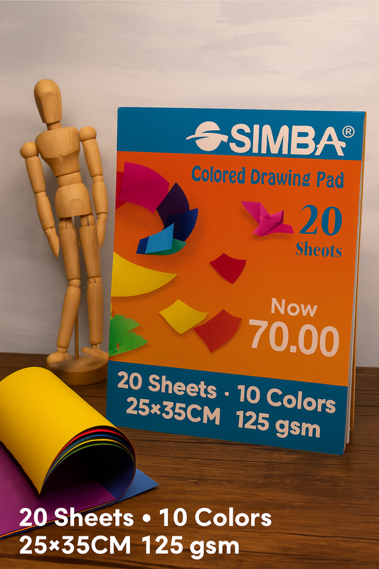 Craft Sketch 20 Sheets 10 Colors 25*35 cm 125 gsm – Simba