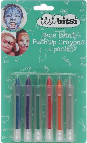 Itsi Bitsi 25 Ml. Non Toxic Face Paint Screw Sticks - Set Of 6