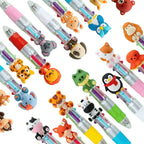 Mini Zoo Animal Multicolor Ballpoint Four-In-One Pens- Random Shape