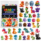 56 Dagon Stickers Animals Stickers - Removable, Non-Repetition Patterns 2