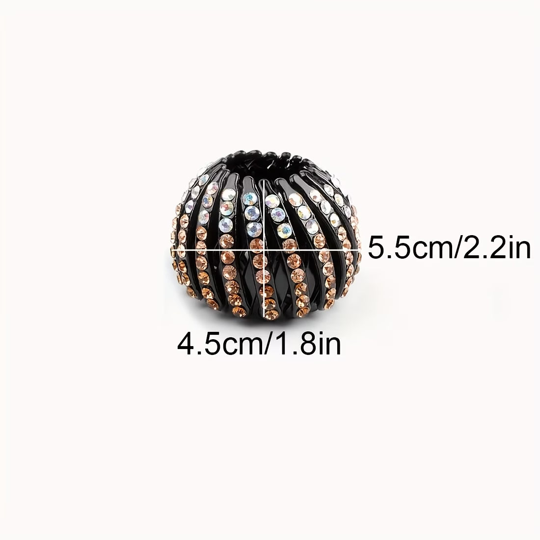 Simple Telescopic Hair Ties, High-End Sparkling Rhinestone Bird's Nest Bun Maker