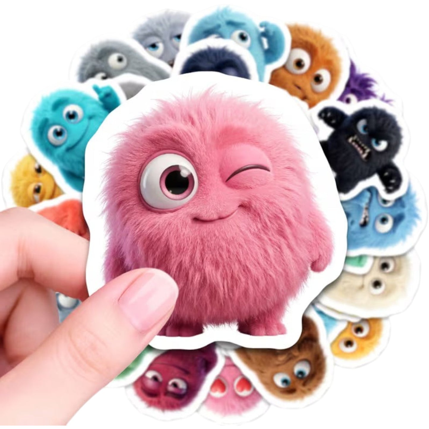 50 pcs Personalized Emotion Monster Cartoon Stickers