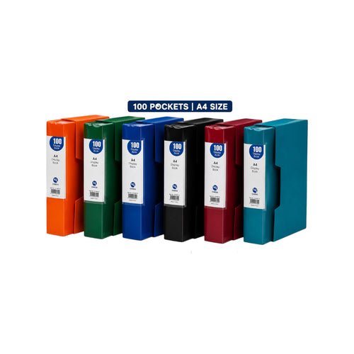 100 Pockets Simba Document Holder  with Cover Multi-Color A4 Model DB8517