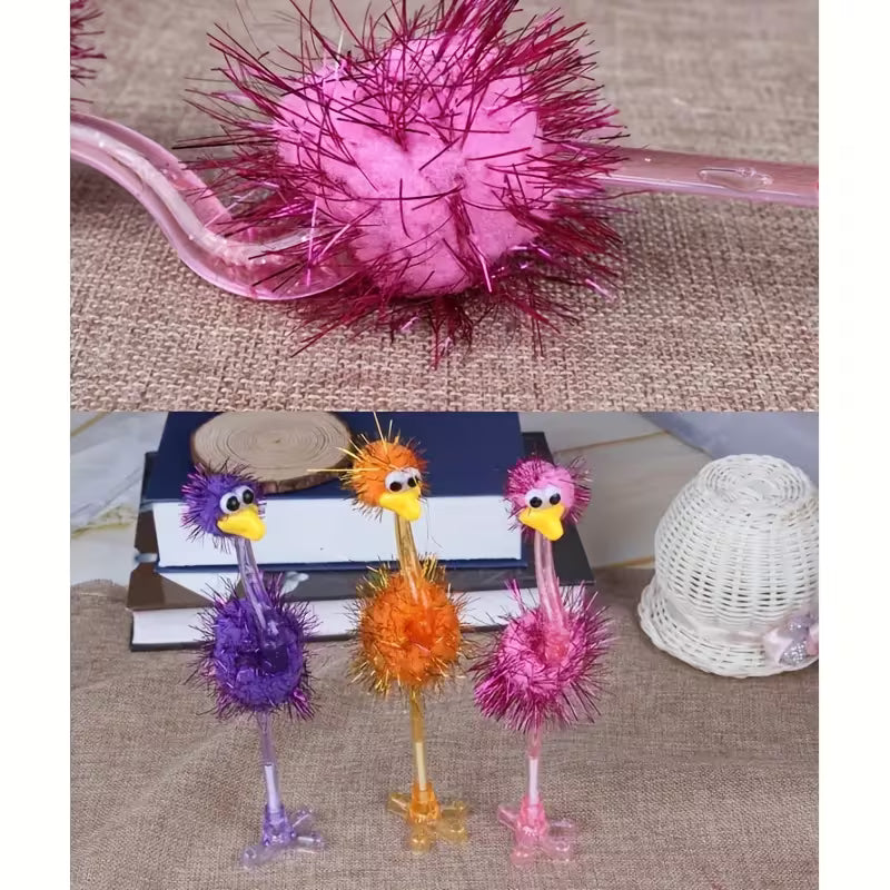 Vibrant Ostrich Themed Pens