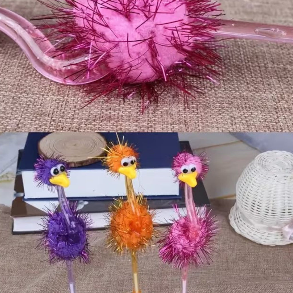Vibrant Ostrich Themed Pens
